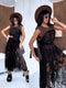 Suknelė + aksesuaras "MIDNIGHT ROSE" H81 - CHOCO